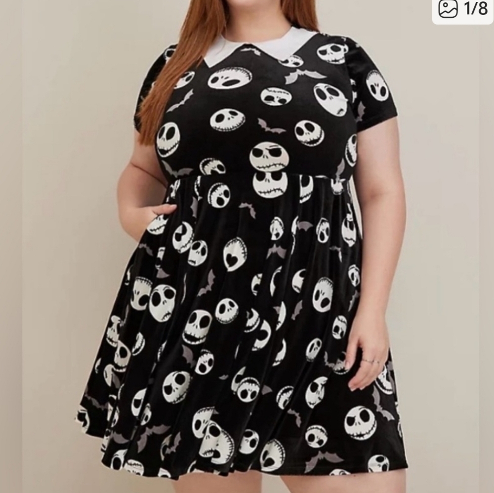 Torrid Jack Skellington Skater Dress Nightmare before christmas